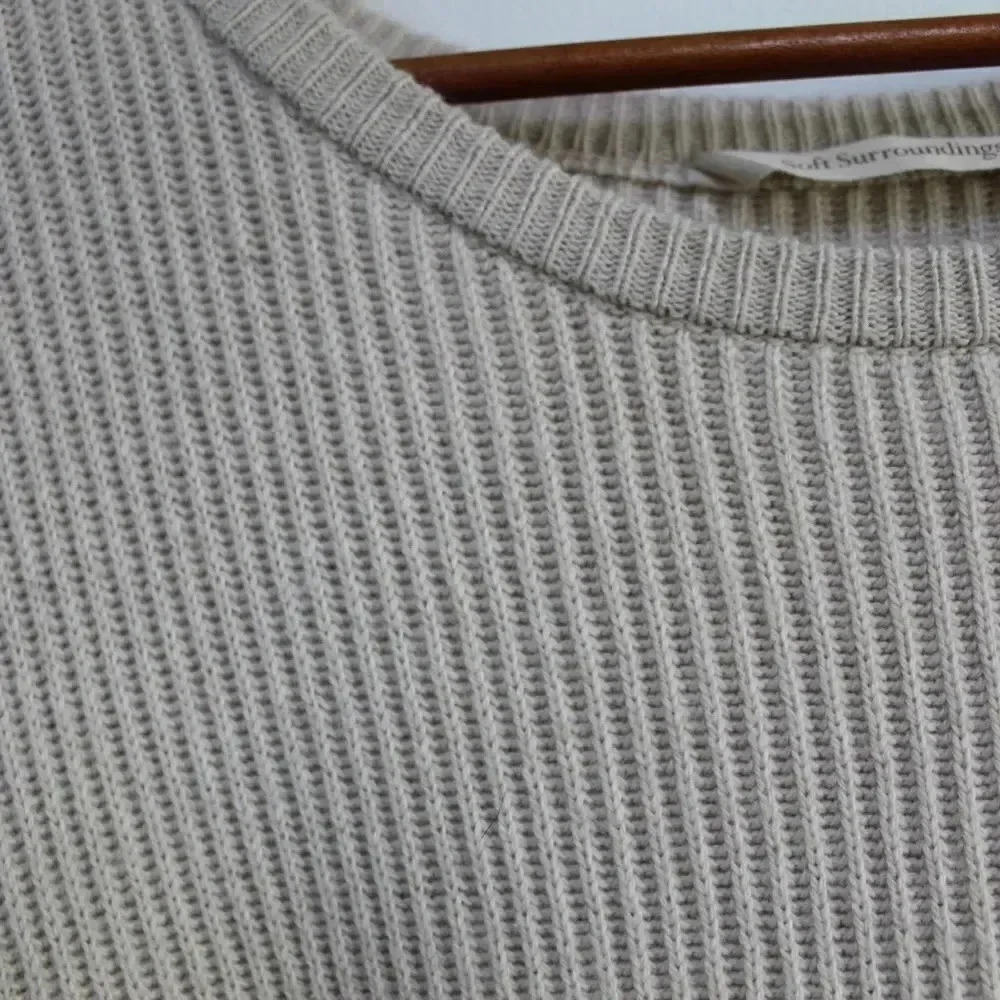 Soft Surroundings cream knit sweater size medium - Picture 8 of 13